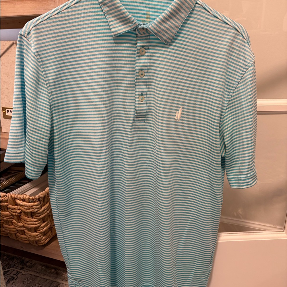 johnnie-O Aqua Striped Polo Shirt. Medium men’s